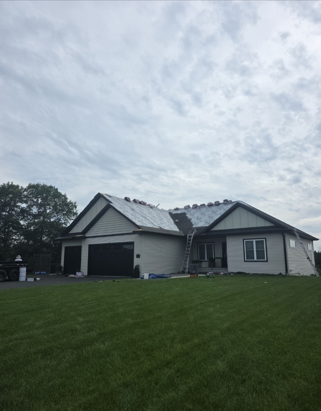Before - reroof in progress